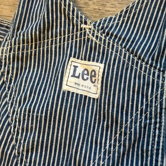 Vintage 40s 50s Lee Railroad Striped Coveralls Size 44x31 - Picture 7 of 8